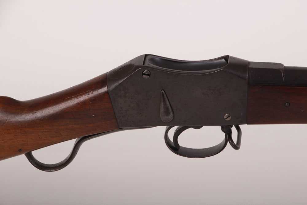 (S58) .577-450 Martini-Henry two-band rifle, 33 ins fullstocked barrel (good bore) with blade and - Image 3 of 13