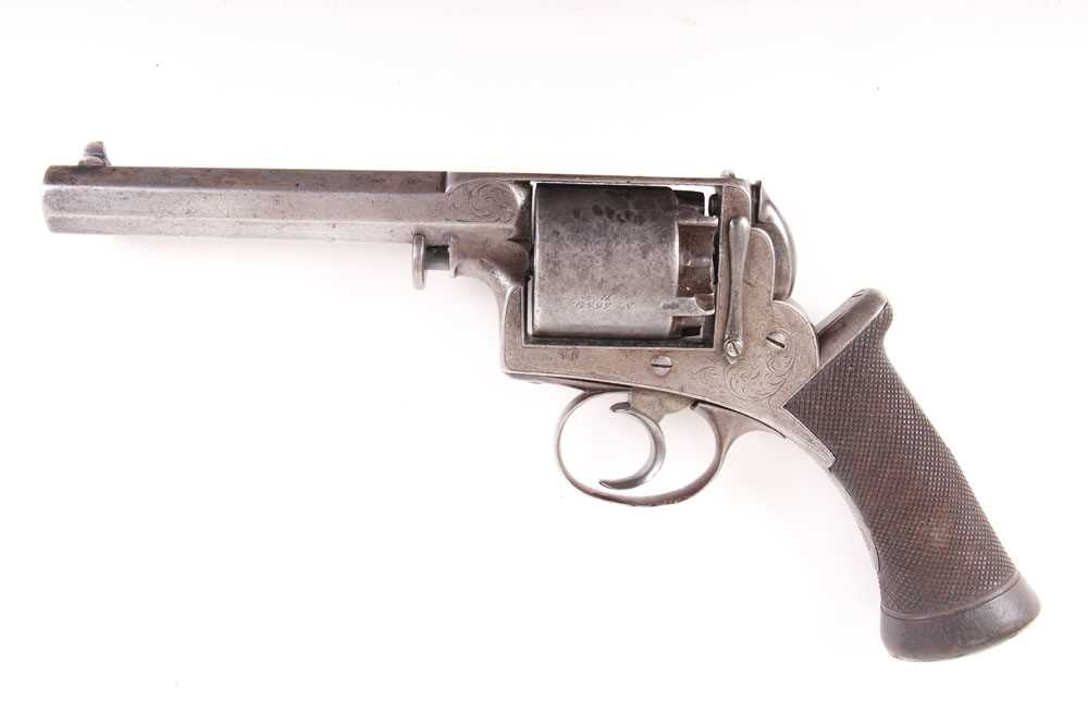 (S58) 32 bore Adams Patent Self Cocking Model 1851 Percussion Revolver, 5¼ ins octagonal barrel with - Image 11 of 11