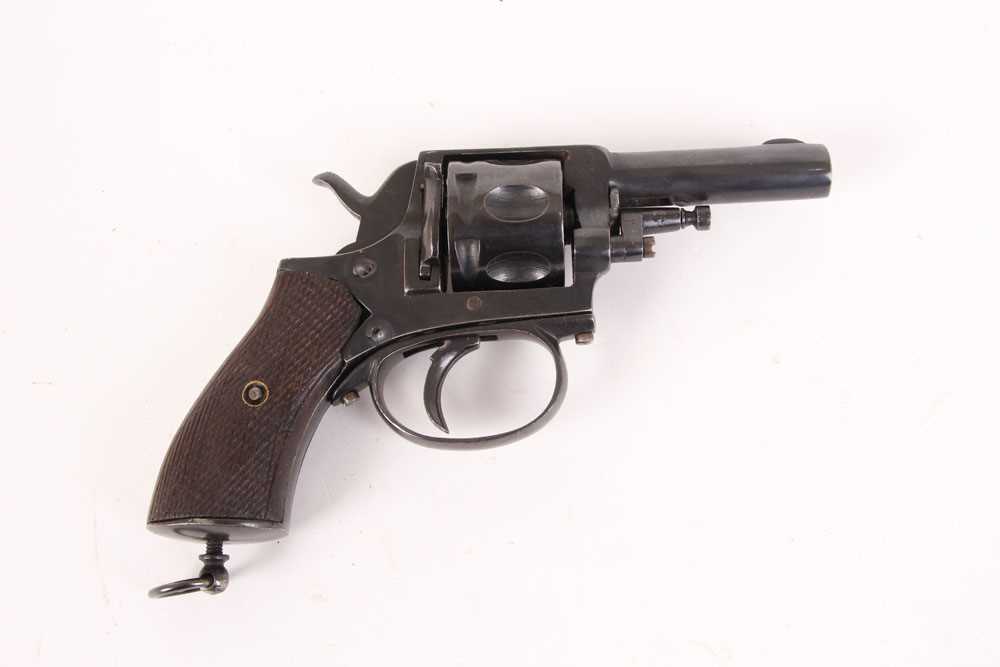.320 Belgian double action pocket revolver, 2½ ins sighted barrel, 6 shot fluted cylinder with - Image 2 of 4