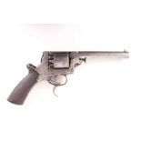 (S58) 50 bore (.450) Tranter Type Percussion Closed Frame Revolver, 6 ins octagonal barrel with
