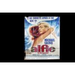 Alfie Film Poster, French Grande poster for the UK comedy starring Michael Caine - folded with small