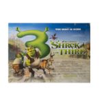 Antonio Banderas / Justin Timberlake / Shrek, a quad size card poster for Shrek III with