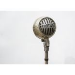 Grampian Microphone, a sphere shaped vintage Grampian microphone worn grey paint mounted on a