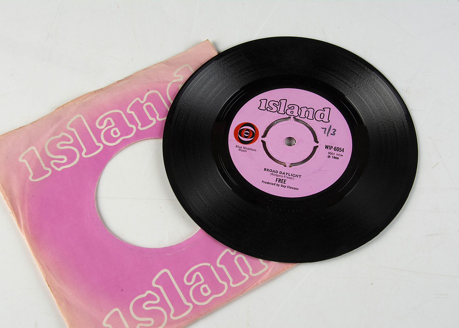 Free 7" Single, Broad Daylight 7" single b/w The Worm - Original UK 1969 release of Free's first