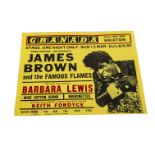 James Brown Mini Poster / Flyer, original flyer for the Granada Brixton, London Sunday 13th March