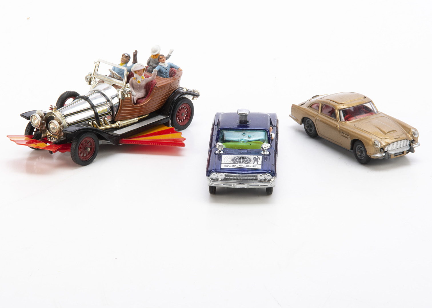 Film and TV Related Corgi Toys, 266 Chitty Chitty Bang Bang, 261 James Bond's Aston Martin DB5,