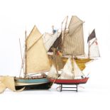 Four kit/scratchbuilt Sailing Boats, kitbuilt or similar French 'Marie Jeanne ' Concarneau CC1986