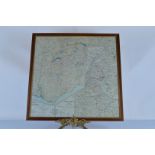 Two framed WWII silk European escape maps, France South East and Germany South West and