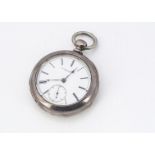 A late 19th century Rockford Watch Co silver Coin open faced pocket watch, 58mm, appears to run,