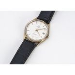 A c1980s Garrard automatic gentleman's wristwatch, 33mm case in 9ct gold, appears to run, with