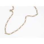 A 9ct gold curb linked chain, with large oval links, 30cm together, 7.6g