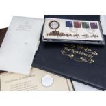 A collection of modern commemorative silver and other coins and related items, including a set of