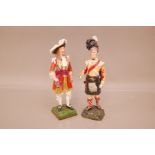 Two Sitzendorf porcelain military figures, 30cm, including a figure of a Sea fourth Highlander and
