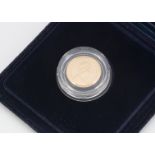 A 1982 Royal Mint Gold Proof Half Sovereign, in presentation case, in capsule, UNC