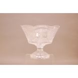 A 1970s Waterford Crystal horseracing trophy footed bowl, 26cm wide, engraved Waterford Crystal Mile