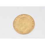 A George V half gold sovereign, dated 1911, VF