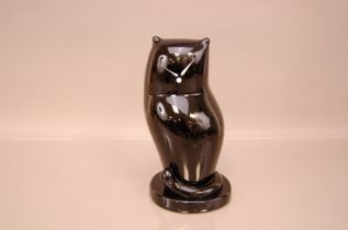 A c1990s Murano Glass black cat by Rosin Andrea, 31cm