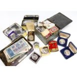 A collection of British and World coins, including three Victorian and a 1935 crown, other pre-