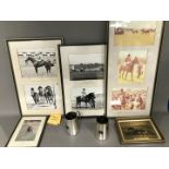 A group of prints and photographs and other items relating to Joe Mercer, including a photographic