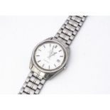 A c1970s Omega Automatic Seamaster stainless steel gentleman's wristwatch, 36mm, silvered dial