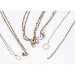 A quantity of 9ct gold, including a Star of David pendant and fine gold chain and a quantity of