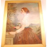 J.T. Lucas (19th century), 109cm by 83cm, oil on canvas, Portrait of A Lady, signed, in gilt