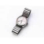 A c1950s Rolex Oyster mid-sized stainless steel wristwatch, 31mm, ref. 6144, cream dial with part