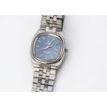A 1970s Omega Seamaster quartz stainless steel gentleman's wristwatch, 35mm, lacks rear cover,
