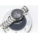 A modern Ediface Casio Wavemeter stainless steel gentleman's wristwatch, 45mm, running, on stainless