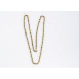 A 9ct gold rope twist necklace, snap clasp, 30cm, 6.9g