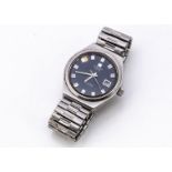 A c1970s Tissot Automatic Seastar stainless steel gentleman's wristwatch, 36mm, blue dial with