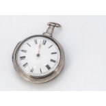 A late Georgian silver pair cased pocket watch by R. Williams of Liverpool, 58mm, AF