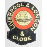 Overseas Fire Marks, Liverpool and London and Globe Insurance Company, B947, litho tinned iron,