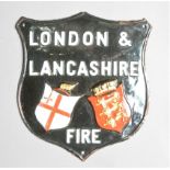 London and Lancashire Fire Insurance Company Fire Marks, W101B, copper, G-VG, original paint (2)