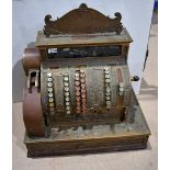 A large National Cash Register/ Shop Till, with hand wound mechanism, marked 95 to the front with