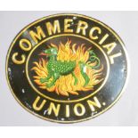 Overseas Fire Marks, Commercial Union Assurance, W100A, P, corroded and B917, litho tinned iron,