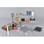 A selection of assorted lighters, to include Table, Case and pocket lighters, various