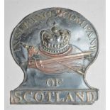 Insurance Company of Scotland Fire Mark, 1821-1848, W58A, copper, F-G, some splitting