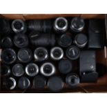 A Tray of Sigma and Tamron Zoom Lenses, more than 20 lenses, including Sigma Zoom 28-300mm f/3.5-6.3