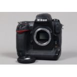 A Nikon D3 DSLR Camera Body, serial no 2002523, body G, light wear, with body cap, battery and MH-22