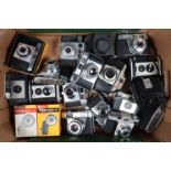 A Tray of Kodak Cameras, including a Kodak Retinette, Retinette IB (2), Retinette IIB, a Brownie