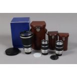 Three Voigtländer Super-Dynarex SLR Lenses, for Bessamatic and Ultramatic cameras, comprising a
