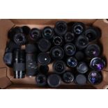 A Tray of Sigma Zoom Lenses, more than 25 lenses, various mounts including an Auto Focus Zoom Master