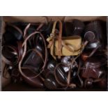 A Tray of Ever Ready Camera Cases, more than a dozen examples, brands include Braun Paxette,