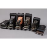 A Tray of Kodak Folding Cameras, including a Kodak No 3 Autographic model H, a No 3A model B-5, a 3A