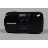 A Black Olympus ? [mju:]-1 (Infinity Stylus) Compact 35mm Camera serial no 7615437, body F,