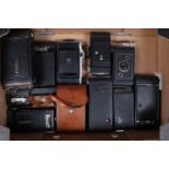 A Tray of Kodak Folding Cameras, including a a No IA Autographic Junior, a No 2 Autographic Brownie,