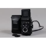 A Yashica Mat 124 G TLR Camera, serial no 8012592, shutter working, meter responsive, body G-VG,