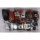A Group of Various Cameras, including a Neidig Perlux II rangefinder camera, shutter sticking,