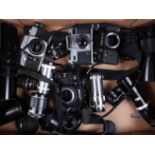A Group of M42 Mount Lenses, maker's include, Jupiter, Helious, various focal lenths, overall G,